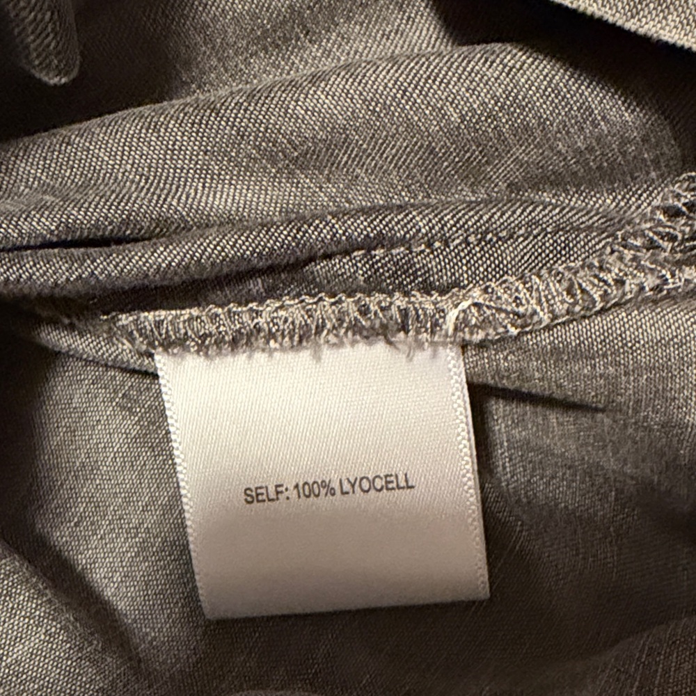 Gray Button-Up Denim Shirt - Picture 5 of 6